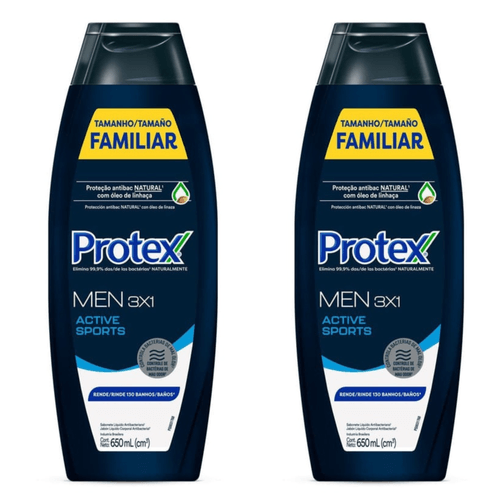 Kit com 2 Unidades de Sabonete Liquido Protex Men Sport 650ml