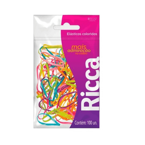 Elásticos Coloridos Ref: 3341 c/ 100 Unid. Ricca Elásticos Coloridos Ref: 3341 c/ 100 Unid. Ricca