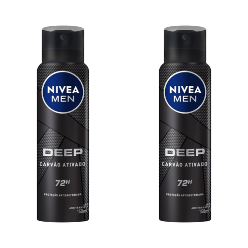 Kit com 2 Unidades de Desodorante Nivea Men Deep Original 150ml Kit com 2 Unidades de Desodorante Nivea Men Deep Original 150ml