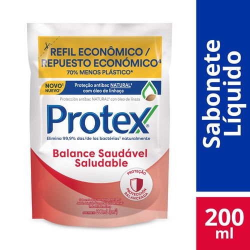 Kit com 2 Unidades de Refil Sabonete Líquido Protex Balance 200ml Kit com 2 Unidades de Refil Sabonete Líquido Protex Balance 200ml
