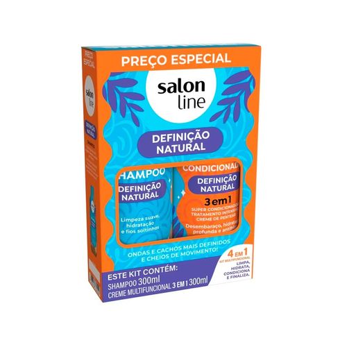 Kit Salon Line Definição Natural Shampoo 300ml + Creme Multifuncional 300ml