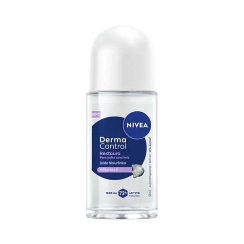 Kit com 3 Unidades de Desodorante Roll-On Nivea Derma Control Restaura 50ml Kit com 3 Unidades de Desodorante Roll-On Nivea Derma Control Restaura 50ml