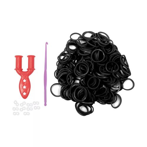 Elástico Preto para Cabelo/pulseira c/ 200 Unidades Santa Clara Elástico Preto para Cabelo/pulseira c/ 200 Unidades Santa Clara