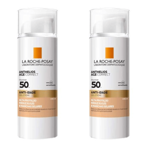 Kit com 2 Unidades de La Roche Posay Anthelios Age Correct Protetor Solar facial Fps 50 Cor 2.0