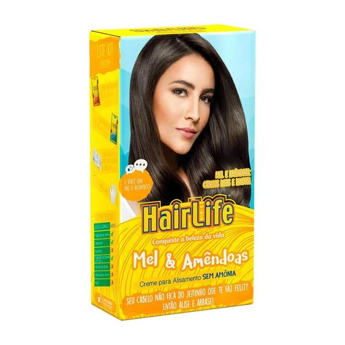 Creme Alisante Hairlife Mel E Amêndoas 80g Creme Alisante Hairlife Mel E Amêndoas 80g