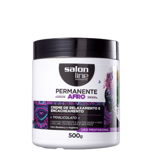 Creme Salon Line Relaxamento Permanente Afro 500g Creme Salon Line Relaxamento Permanente Afro 500g