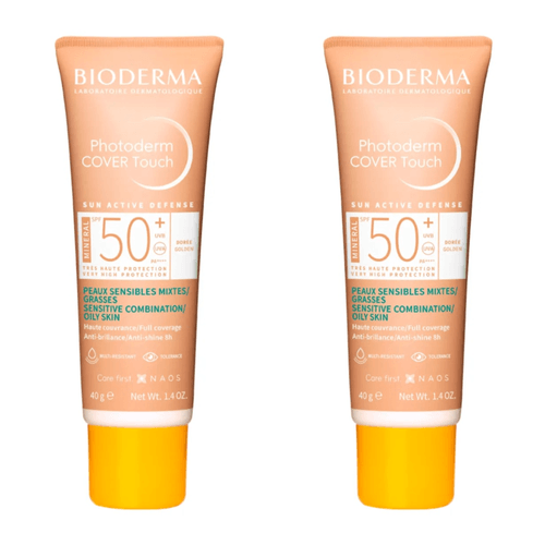 Kit com 2 Unidades de Protetor Solar Photoderm Cover Touch Dourado FPS50+ 40g Bioderma