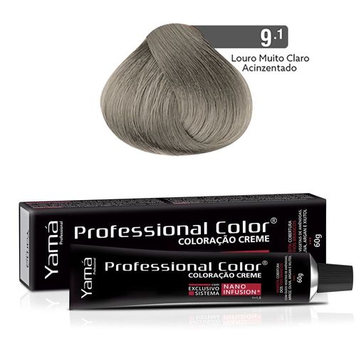 Coloração Professional Color Nano Infusion 9.1 Louro Muito Claro Acinzentado Yamá Coloração Professional Color Nano Infusion 9.1 Louro Muito Claro Acinzentado Yamá