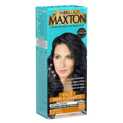 Coloração Maxton Kit Prático 1.7 Preto Azulado