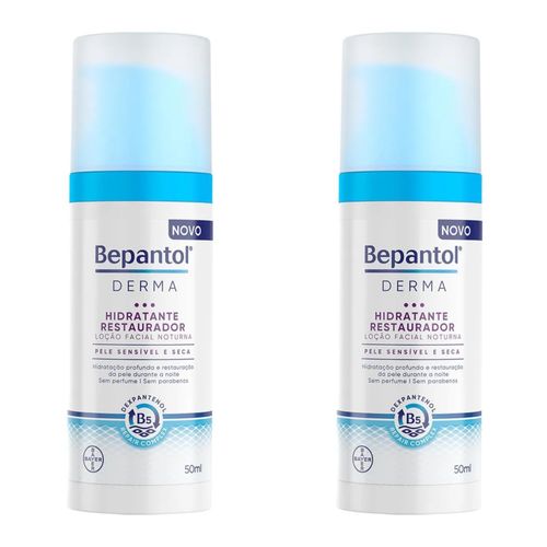 Kit com 2 Unidades de Loção Facial Derma Hidratante Revitalizante FPS25 Bepantol 50ml