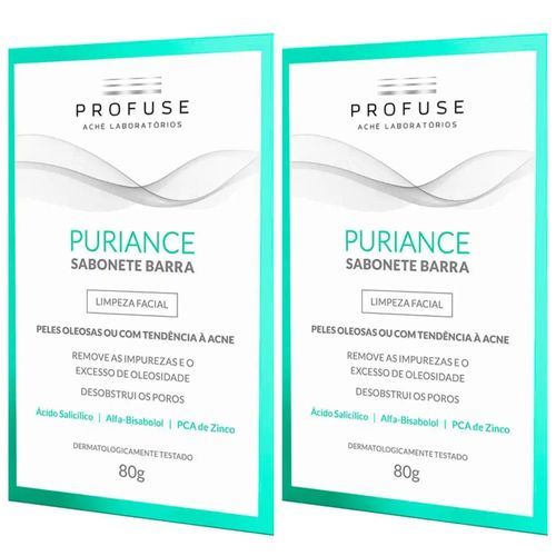 Kit com 2 Unidades de Profuse Sabonete Puriance 80g Kit com 2 Unidades de Profuse Sabonete Puriance 80g