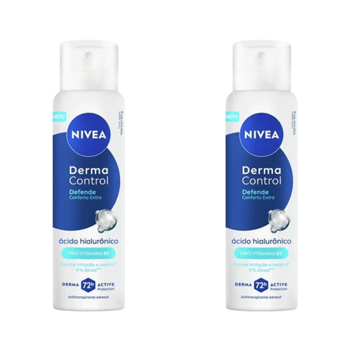 Kit com 2 Unidades de NIVEA Desodorante Aerossol Derma Control Defende 150ml