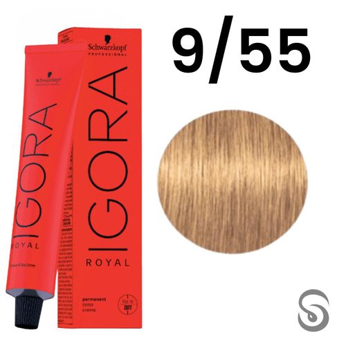 Coloração Schwarzkopf Igora Royal 60ml Cor:9-55 Louro Extra Dourado Extra