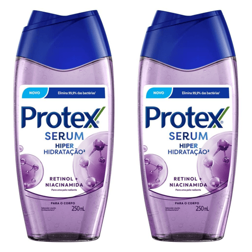 Kit com 2 Unidades de Sabonete Líquido Corporal Protex Serum Retinol 250ml