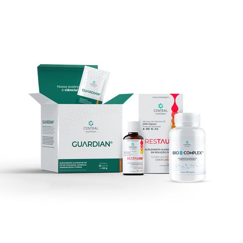 Kit Saúde Intestinal (GUARDIAN® Tangerina + BIO B-COMPLEX® + RESTAURE®) Tangerina
