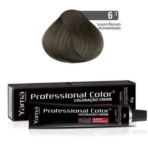 Coloração Professional Color Nano Infusion 6.1 Louro Escuro Acinzentado Yamá Coloração Professional Color Nano Infusion 6.1 Louro Escuro Acinzentado Yamá