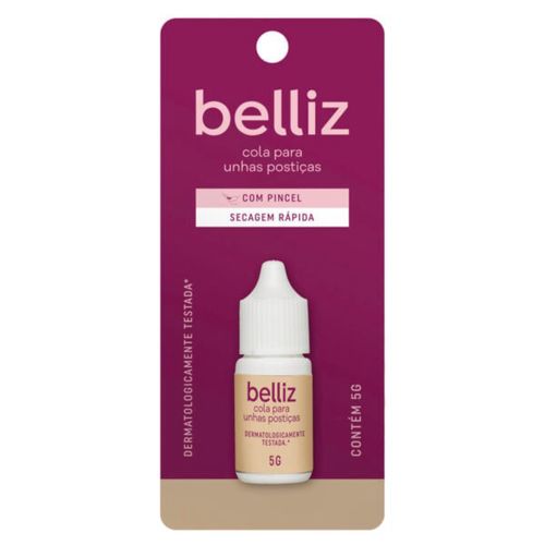 Cola Para Unhas Posticas Belliz 5G Com Pincel Cola Para Unhas Posticas Belliz 5G Com Pincel