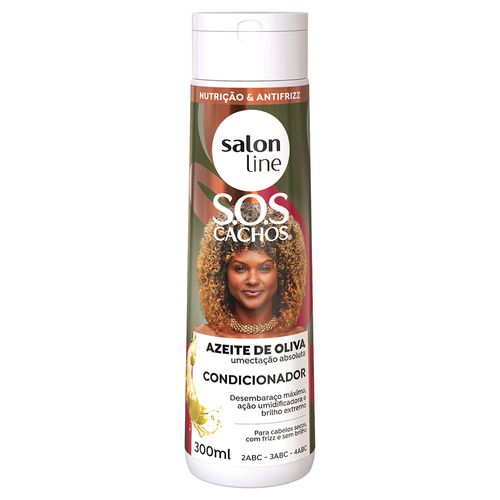 Condicionador SOS Cachos Azeite de Oliva Cachos Comportados Salon Line 300ml Condicionador SOS Cachos Azeite de Oliva Cachos Comportados Salon Line 300ml