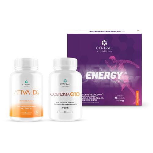Kit Energia e Disposição (ENERGY ATP® Tangerina + COENZIMA Q10 100mg + ATIVA D³®) Tangerina Kit Energia e Disposição (ENERGY ATP® Tangerina + COENZIMA Q10 100mg + ATIVA D³®) Tangerina