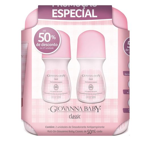 Desodorante Giovanna Baby Rollon Classic C/2 Unidades