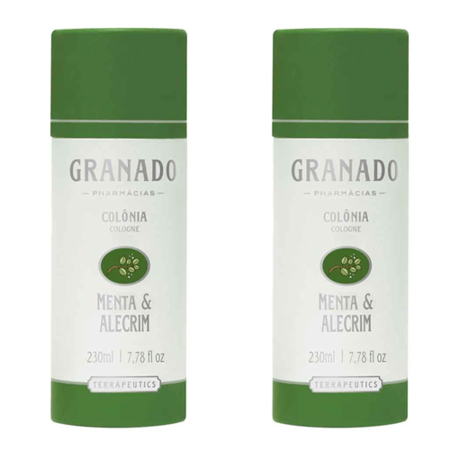 Kit com 2 Unidades de Perfume Unissex Menta & Alecrim Granado Terrapeutics Eau De Cologne 230ml