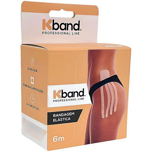 Bandagem Elástica Adesiva Kinesio Kband 5cm x 6m Bege