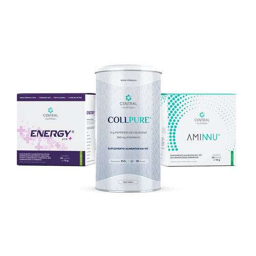Kit Ganho de Massa (COLLPURE® Sem Sabor + AMINNU® Limão + ENERGY ATP®+ Limão) Limão Kit Ganho de Massa (COLLPURE® Sem Sabor + AMINNU® Limão + ENERGY ATP®+ Limão) Limão