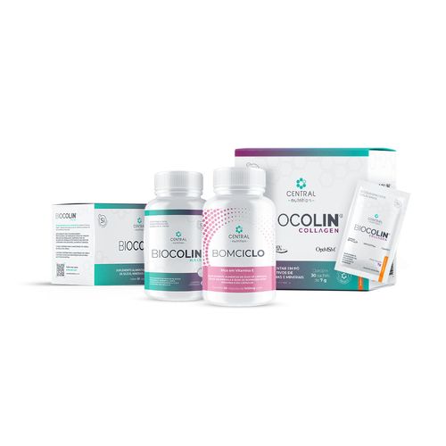 Kit Beleza e Saúde da Mulher (BIOCOLIN® COLLAGEN Sabor Tangerina + BIOCOLIN® HAIR + BOMCICLO)