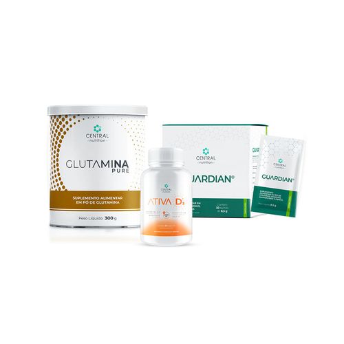 Kit Imunidade e Intestino (GUARDIAN® Limão + GLUTAMINA PURE + ATIVA D³®) Limão Kit Imunidade e Intestino (GUARDIAN® Limão + GLUTAMINA PURE + ATIVA D³®) Limão