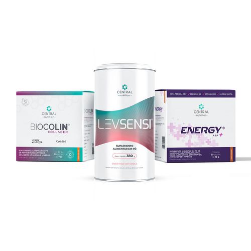 (LEVSENSI® Sabor Maçã com Canela + ENERGY® ATP ? Tangerina + BIOCOLIN® COLLAGEN Sabor Tangerina) Tangerina