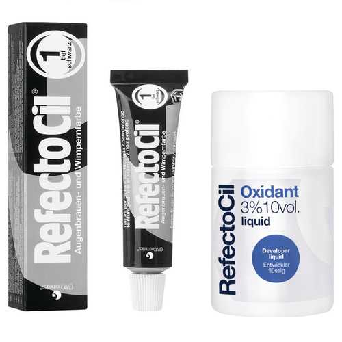 Refectocil Tintura para Sobrancelhas Preto 1.0 e Oxidante 100 ml Refectocil Tintura para Sobrancelhas Preto 1.0 e Oxidante 100 ml