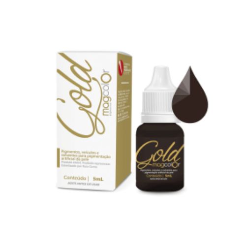 Pigmento MagColor Gold 5ml - Castanho Escuro Intenso Pigmento MagColor Gold 5ml - Castanho Escuro Intenso