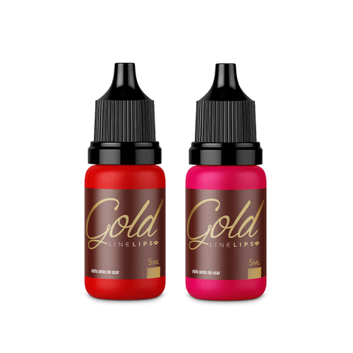 Kit 2 Pigmentos Magcolor Gold Line Lips Pink e Pitanga Kit 2 Pigmentos Magcolor Gold Line Lips Pink e Pitanga