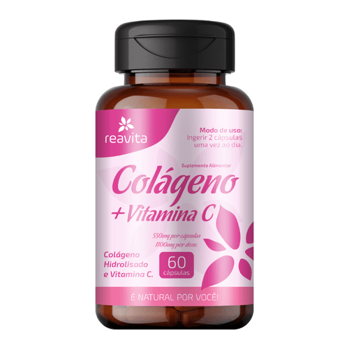 Colágeno Hidrolisado com Vitamina C 60 caps Reativa Colágeno Hidrolisado com Vitamina C 60 caps Reativa