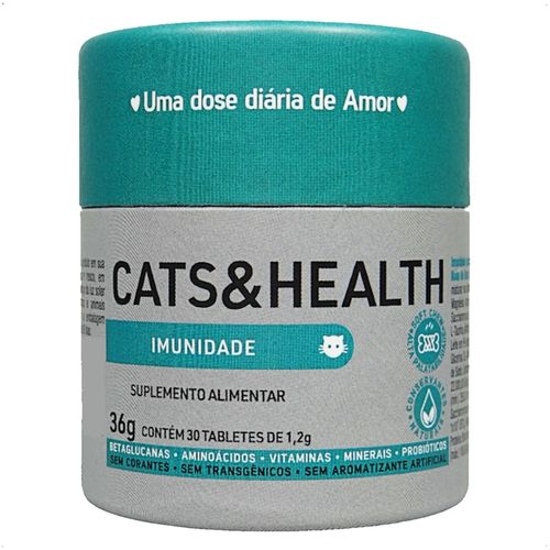 SUPLEMENTO PARA GATOS IMUNIDADE 36G COM 30 TABLETES DE 1,2G DOGS CARE SUPLEMENTO PARA GATOS IMUNIDADE 36G COM 30 TABLETES DE 1,2G DOGS CARE
