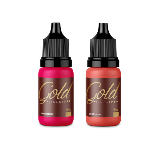 Kit 2 Pigmentos Magcolor Gold Line Lips Pink e Coral Kit 2 Pigmentos Magcolor Gold Line Lips Pink e Coral