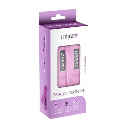 Faixa para Cabelos Uniqcare Contém 2 unidades Faixa para Cabelos Uniqcare Contém 2 unidades