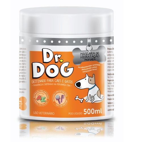 Máscara de Hidratação Cães e Gatos Dr. Dog com Óleo de Coco, +Brilho, Desembaraço e Recuperação da Pelagem, Hipoalergêni Máscara de Hidratação Cães e Gatos Dr. Dog com Óleo de Coco, +Brilho, Desembaraço e Recuperação da Pelagem, Hipoalergêni