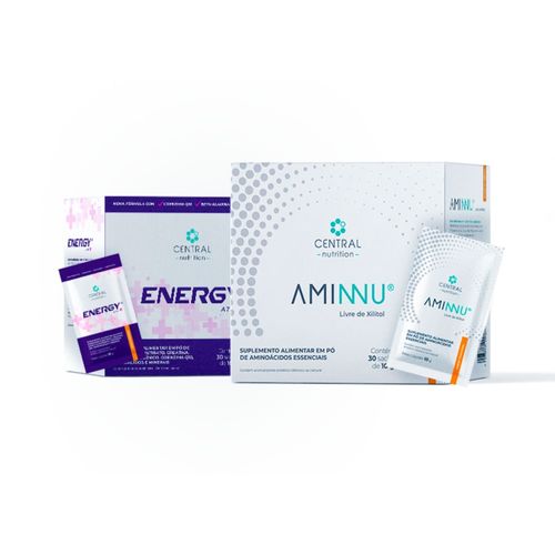 (AMINNU® Sem Xilitol Tangerina + ENERGY ATP® ? Tangerina) Tangerina