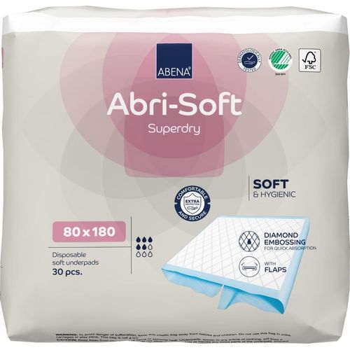 Lençol Absorvente Abri-Soft SuperDry Descartável Pacote C/ 30