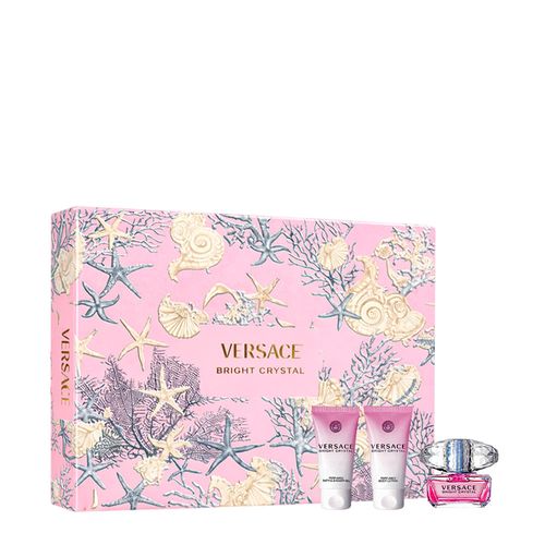 Kit Versace Bright Crystal Feminino - Eau de Toilette 50ml + Shower Gel 50ml + Body Lotion 50ml Kit
