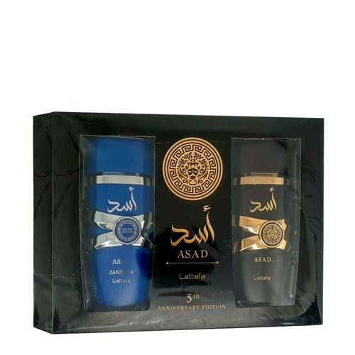 Kit Lattafa Asad 5th Anniversary Edition Edp Masculino 100ml + Edp 100ml NULO Kit Lattafa Asad 5th Anniversary Edition Edp Masculino 100ml + Edp 100ml NULO