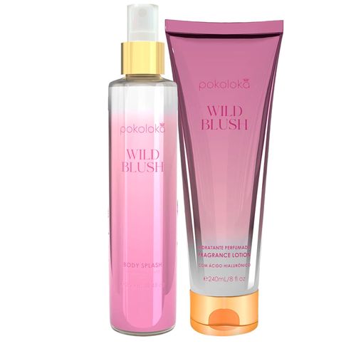 Kit Pokoloka Wild Blush Loção - Body Splash 250ml + Body Lotion 240ml NULO Kit Pokoloka Wild Blush Loção - Body Splash 250ml + Body Lotion 240ml NULO