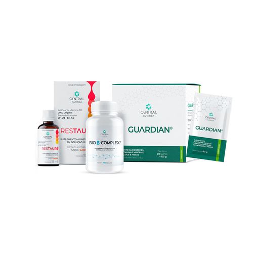 Kit Saúde Intestinal (GUARDIAN® Limão + BIO B-COMPLEX® + RESTAURE®) Limão