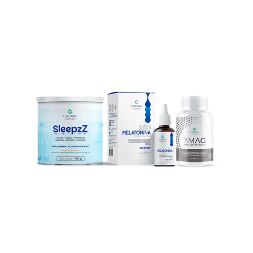 Kit Qualidade do Sono (SleepzZ - Sabor Maracujá + BioMelatonina - Gotas + 3MAG)