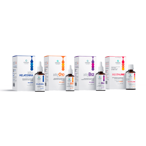 Kit Saúde Integral em Gotas (BioQ10 - Gotas + BioB12 - Gotas + RESTAURE® - Gotas + BioMelatonina) Kit Saúde Integral em Gotas (BioQ10 - Gotas + BioB12 - Gotas + RESTAURE® - Gotas + BioMelatonina)