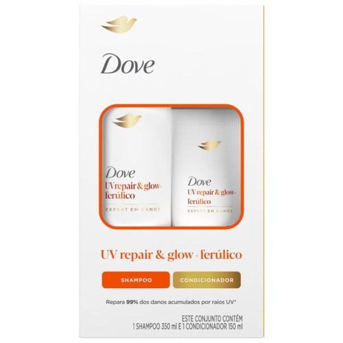 Kit Dove Uv Repair Glow Ferúlico Shampoo 350ml + Condicionador 150ml