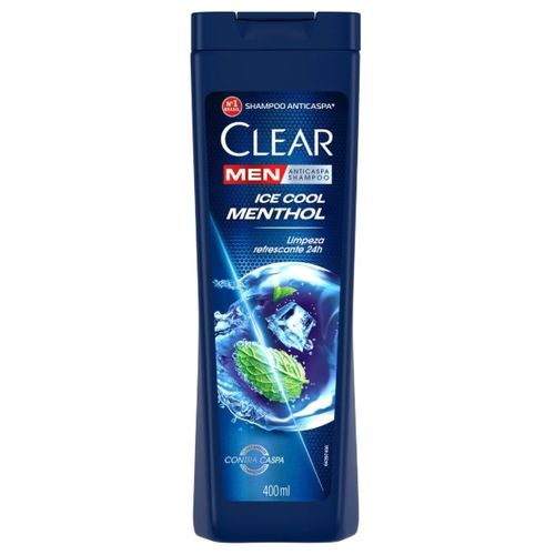 Clear Men Ice Cool Menthol Shampoo Anticaspa 400ml