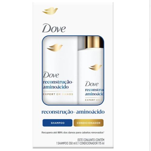 Kit Dove Reconstrução + Aminoácido Shampoo 350ml + Condicionador 175ml