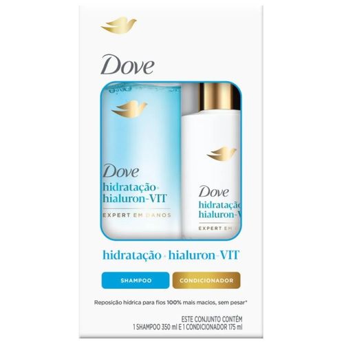 Kit Dove Hidratação + Hialuron Vit Shampoo 350ml + Condicionador 175ml Kit Dove Hidratação + Hialuron Vit Shampoo 350ml + Condicionador 175ml